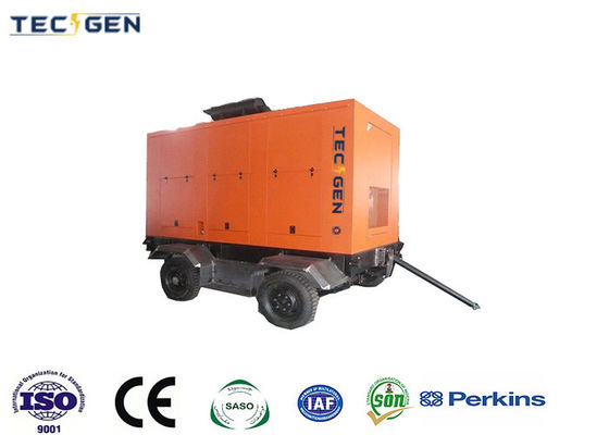80kW Mobile Trailer Generator Perkins Diesel Generators With Wheel For Towed By Car