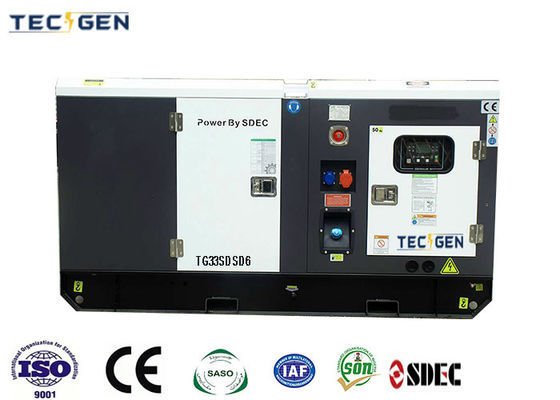 Diesel 30kVA Generating Set SDEC Generators With Low Noise Canopy For Data Centers