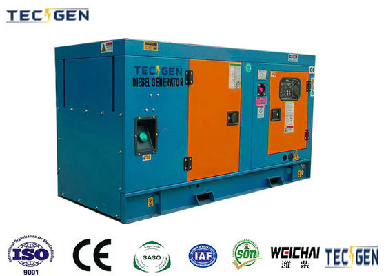 Standby 39kW Silent weichai diesel generator Genset With Multi Colors Soundproof Canopy