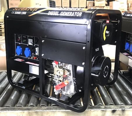 Air Cooled Portable Diesel Generator 3kW Standby Generator With Key Start Handle Wheel